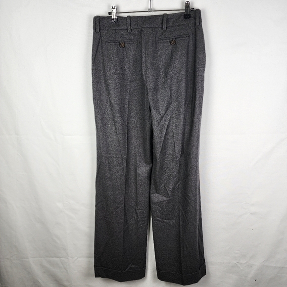 Michael Kors Virgin Wool Wide Leg Cuffed Pants Y2K Size 6 - Picture 2 of 7